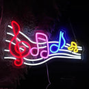 Musical Staff Note Neon Sign Led Music Neon Light for Wall Decor Dimmable USB Power Musical Light Up Sign for Music Studio Classroom Party Bar Bedroom by CozyNest Decor