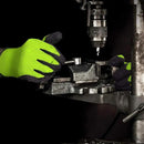 Evridwear Crinkle Latex Rubber Hand Coated Safety Work Gloves for Men Women General Multi Use Construction Warehouse Gardening Assembly Landscaping (L-Size) Lime 120 Pairs Pack by GreenHaven Gardens