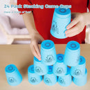 yeesport Sport Stacking Cups, 24pcs Sports Stacking Cups Sport Training Game for Challenge Competition Travel Party Gift for Kids and Adults (Blue & Red) by TinyTreasures Baby Boutique