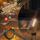 Outdoor String Lights 50 ft, LED Patio Lights with 27 (25+2 Spare ST38 Shatterproof Bulbs), IP 65 Waterproof, Outside Hanging Light for Cafe Bistro Backyard by CozyNest Decor