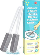 Pumice Stone Toilet Bowl Cleaner | Toilet Pumice Stone with Extra Long Handle | Scouring Stick for Toilet Cleaning, Stain Removal on Toilets, Grills, Tiles, Grout & Pools | 2 Pack by CozyNest Decor