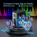Karaoke Machine with Two Wireless Microphones, Powerful Portable Bluetooth Speaker for Adults & Kids, PA System with 2 Voice Mode, LED Lights, Supports BT/TWS/AUX/USB/TF for Party (Black+Sliver) by TinyTreasures Baby Boutique