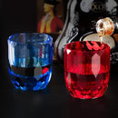 KAMMAK Crystal Whiskey Glasses Set of 2, 7oz Old Fashioned Glasses Stemless, Hand Blown Colored Cocktail Glasses, Engagement Gifts for Couples, Women, Men by CozyNest Decor