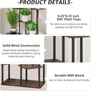AZERPIAN Plant Stand 7 Tier Indoor Metal Flower Shelf for Multiple Plants Corner Tall Flower Holders for Patio Garden Living Room Balcony Bedroom, Black Oak by GreenHaven Gardens