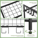Garden Tool Organizer Rack for Garage, Yard Tool Tower Rack Organizer, Tools Stand Storage with Hooks Black Metal Garden Tools Holder for Yard Shed Garage Organization by GreenHaven Gardens