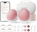 Momcozy Breast Pump Hands Free Upgraded Mobile Flow | M9, App Discreet Control with Personalized Multi-Modes & 15 Levels, Wearable Breast Pump 24mm, 2 Pack Cozy Red by TinyTreasures Baby Boutique