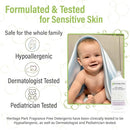 Heritage Park Silk & Wool Fragrance Free, Hypoallergenic, pH-Neutral Laundry Detergent - Dermatologist-tested, Sensitive Skin-Friendly, Enzyme-Free, Ultra Concentrated (64 fl oz Refill, 4-Pack) by TinyTreasures Baby Boutique