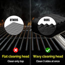 Grill Brush Bristle Free,Upgraded Aramid Fiber Wavy Pad Perfect for Cast Iron Grates/Porcelain/Weber Gas/Charcoal Grill,Replaceable Cleaning Head,Safe Grill Brush for Outdoor Grill by GreenHaven Gardens