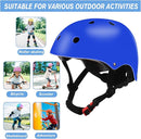 Color Gradient Adjustable Kids' Helmet with Knee & Elbow Pads Set | Multi-Sport Safety Gear for Boys & Girls Ages 5-14 | Skateboarding, Scooters, Roller & Inline Skating, Longboarding by TinyTreasures Baby Boutique