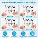 High Contrast Baby Toys - Black & White Hanging Toys for Car Seat, Stroller & Crib | Newborn Essentials 0-6 Months | Perfect by TinyTreasures Baby Boutique
