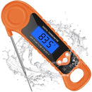 Digital Meat Thermometer for Grilling, Candy Thermometer Instant Read Food Thermometer Waterproof with Backlight for Cooking, Deep Fry, BBQ, Grill, Smoker and Roast (Orange) by TinyTreasures Baby Boutique