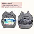 BabbleRoo Diaper Bag Backpack, Travel Backpack with Changing Pad, Pacifier Case & Stroller Straps, Multifunction, Waterproof, Unisex - Dark Gray by TinyTreasures Baby Boutique