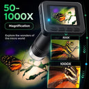 Handheld Digital Microscope D-KS2 with 2" IPS Screen - Take Pictures & Videos - Download to PC & Mac - 1000X Pocket Microscope for Kids/Adults with 32G SD Card - Use Indoors&Outdoors by TinyTreasures Baby Boutique