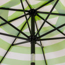 Sunnyglade 9' Patio Umbrella Outdoor Table Umbrella with 8 Sturdy Ribs (Grass Green and White) by GreenHaven Gardens