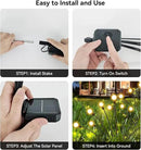 Solar Garden Lights Outdoor Waterproof, 2 Pack 16 LED Decorative Solar Swaying Lights, Solar Firefly Lights Outdoor Garden Decor Lights for Garden Gifts for Pathway Party Christmas, Warm White