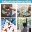 Reusable Sticker Book for Kids 1-3, Jelly Sticker Books for Toddlers 2-4 Years, Dinosaur Stickers for Kids, Toddler Travel Essentials Toys Plane Activities (Dinosaur) by TinyTreasures Baby Boutique