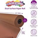 Colorations Prima-Color Fade-Resistant Paper Rolls, Brown, Arts and Crafts, 48" x 60' , Drawing, Finger Painting, Paint, Watercolor, Wall Art, Bulletin Boards, Kids Crafts (Item