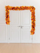 MISSPIN Fall Decor - Fall Garland - 6FT Autumn Maples Leaf Garland for Autumn Decor Hanging Vine for Halloween Thanksgiving Decor Home Wedding Fireplace Party Christmas(Orange) by CozyNest Decor