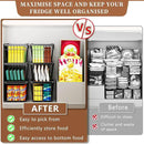 Freezer Organizer Bins，Upgraded Bottom Leak-Proof net，4 Pack，Encryption and Hardening ，Deep Freezer Organizer Bins for 5 to 7 Cu.FT Small Chest Freezer， Easy Get Bottom Foods by CozyNest Decor