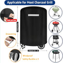 22 inch BBQ Gas Grill Cover for Outdoor Grill, Grill Cover for Weber 22 Inch Charcoal Kettle - Heavy Duty Waterproof Anti-UV Barbecue Cover for Weber Char-Broil 22 Inch Charcoal Kettle Grills, Black by GreenHaven Gardens