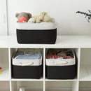 TheWarmHome Storage Bins for Shelves - 1 Pack 15.7x11.8x8.3 inch Canvas Storage Basket for Organizing Cubes Gift Dog Cloth Toy (White & Black) by CozyNest Decor