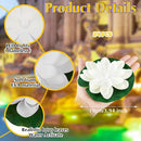 Liliful 24 Pcs Diwali Lotus Decoration Pool Floating Lights, Artificial Flowers Lotus with LED,Lily Pads Water Lantern for Indian Puja Home Decoration(3.94 Inch,White) by GreenHaven Gardens