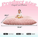 Hobestluk 3 in 1 Bean Bag Chair Giant Bean Bag Chairs for Adults with Plaid Cover Convertible Bean Bag Floor Cushion with Machine Washable Cover for Living Room (Plaid Pink) by CozyNest Decor