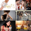 BONAOK Wireless Bluetooth Karaoke Microphone,3-in-1 Portable Handheld Karaoke Mic Speaker Machine Home Party Birthday for All Smartphones PC(Q37 Rose Gold) by TinyTreasures Baby Boutique