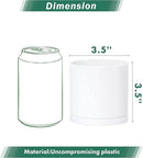 D'vine Dev 12 Pack 3.5 Inch Mini Plastic Plant Pots, Small Garden Planters for Plant with Drainage Holes and Saucers, White Color, 74-Z-D-4 by GreenHaven Gardens