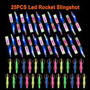 25 Sets LED Flying Set, 25 Slingshot+25 Glow Helicopter-50 Pcs, Flying Toy Outdoor Toys Glow in The Dark Party Supplies Party Favors for Kids 8-12,4-8 by TinyTreasures Baby Boutique