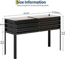 Galvanized Raised Garden Bed with Legs - 50×32×17In Metal Planter Box for Vegetables, Outdoor Raised Garden Beds Gardening, Durable Planter Raised Beds, Sturdy Planters for Outdoor Plants (Black) by GreenHaven Gardens