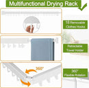 Clothes Drying Rack, Laundry Drying Rack Wall Mount, 3-Fold Wall Mounted Clothes Drying Racks for Hanging Clothes, Foldable & Sturdy Space Saver for Laundry Room -White by CozyNest Decor