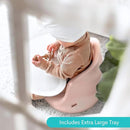 Upseat – The Original Ergonomic Baby Floor & Booster Seat with Tray, Developed with Physical Therapists for Upright Posture & Healthy Hip Development, 4–24 Months, Dishwasher-Safe Extra-Large Tray by TinyTreasures Baby Boutique