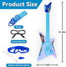 Guitar and Microphone Play Set with Glasses,Music Toys with Music&Light,Kids Karaoke Machine,Music Instruments for Toddlers,Boys,Perschool Educational Toys Gift for Children by TinyTreasures Baby Boutique