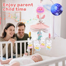 Baby Crib Mobile for Girls with Music, Lights & Projection, Adjustable Volume, 360° Rotating Plush Crib Toys with Detachable Musical Box, Hanging Mobile for Crib, Nursery Decor by TinyTreasures Baby Boutique