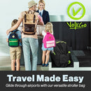 V VOLKGO Stroller Bag for Airplane, Large Cover for Airtravel, Jogger & Umbrella Stroller Cover for Travel - Fits Most Sizes, Gate Check Bag, Heavy Duty Durable Infant carrier covers for Air Travel by TinyTreasures Baby Boutique