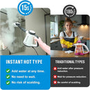 Handheld Pressurized Steam Cleaner - 15s Quick Start, Multi-Functional for Home, Kitchen, Bathroom, 8 Attachments, Chemical-Free, Safe & Efficient Cleaning Solution by TinyTreasures Baby Boutique