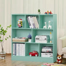 LEYAOYAO 8 Cube Bookshelf with Base,3 Tier Modern Mint-Green Kids Bookcase,Standing Wide Bookshelves Storage Organizer Toy Shelf,Wood Display Children's Book Shelves for Bedroom,Living Room,Nursery by CozyNest Decor