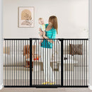 Fairy Baby 40.5" Extra Tall Baby Gate for Stairs, 65.8"-72.2" Extra Wide Long Dog Pet Gate Indoor for House, Safety Child Toddler Gate, Metal Auto Close Doggie Puppy Gates Barrier for Doorway, Black by TinyTreasures Baby Boutique