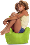 Posh Creations Bean Bag Chair Structured Seat for Toddlers and Kids, Comfy Chair for Gaming, Reading, and Watching TV for Children, Pasadena Chair, Nylon - Lime Green by TinyTreasures Baby Boutique
