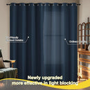 NICETOWN 100% Blackout Curtains 84 Inch Length 2 Panels Set, Thermal Insulated Long Curtains & Drapes, Room Darkening Grommet Drapes for Living Room Bedroom Window (W52 x L84 Inch, Navy) by TinyTreasures Baby Boutique