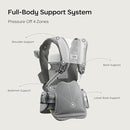Bc Babycare Hexa Effortless Baby Carrier with Hip Seat - Ergonomic Toddler Carrier (13.2-33 lbs), Adjustable Slide Lock & Knob, Hip-Healthy Design for Parent's Back Relief, Gray by TinyTreasures Baby Boutique
