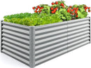 Giantex 6x3x2ft Raised Garden Bed, Large Metal Elevated Rectangular Planter Bed, 271 Gallon Capacity, Outdoor Planting Garden Box for Vegetable Flower Herb Grow (Grey) by GreenHaven Gardens