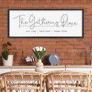 SRSZHIYUE The Gathering Place Sign Wall Decor Art 40"×15" for Large Kitchen Dining Room Wood Framed Wall Hanging (Black) by CozyNest Decor