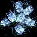 SmilingTown Solar Mason Jar String Light Lids 12 Pack 30 LED Fairy Firefly Inserts Lighting with 12 Hangers Waterproof for Outdoor Tree Patio Lawn Garden Decor, No Jars (Cool White) by GreenHaven Gardens