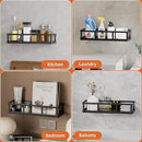 Spice Rack Wall Mounted, 4 Pack Pantry Door Organizer & Hanging Storage Baskets Organizer Wall Mount, Large Capacity Metal Spice Shelf for Kitchen Cabinet, Bathroom, Shower, Home Decor by CozyNest Decor