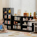 3-Tier Metal Open Shelf Bookcase, Bookcase with Adjustable Shelves, Floor Standing Book Shelf, Freestanding Display Storage Shelves, Curio Cabint Display Case for Small Places/Living Room/Corner by CozyNest Decor