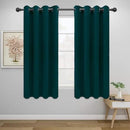 Easy-Going Blackout Curtains for Bedroom, Solid Thermal Insulated Grommet and Noise Reduction Window Drapes, Room Darkening Curtains for Living Room, 2 Panels (52x63 in,Deep Teal) by CozyNest Decor