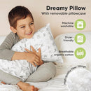 Toddler Pillow with Pillowcase - 10x18 My Little Dreamy Kids Travel Bed Pillows for Sleeping, Organic Cotton Small Pillowcase, Soft & Breathable, Machine Washable, Toddlers 2-5 Years Old (Savannah) by TinyTreasures Baby Boutique
