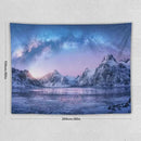 HZOHNAGO Mountain Tapestry Aurora Snow Mountain Sunset Pattern Printed Wall Tapestry Wall Hanging for Bedroom Living Room Dorm 80" W x 60" H by CozyNest Decor